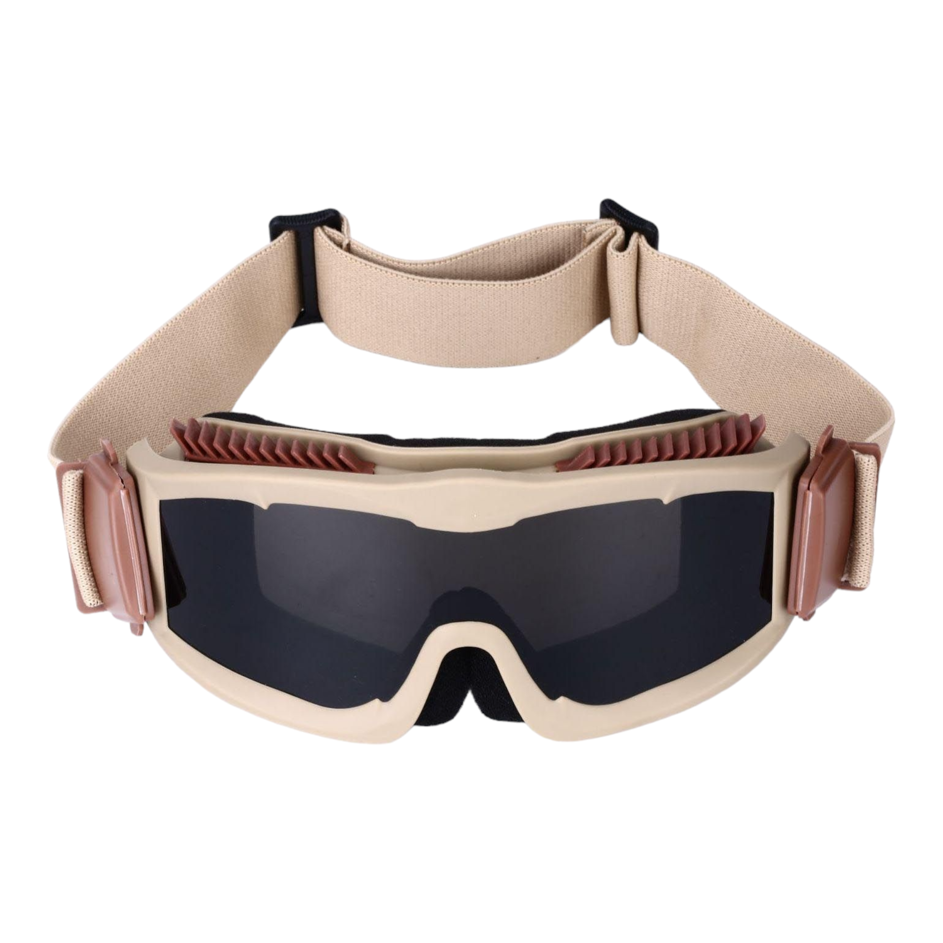Anti-fog and scratch-resistant Gel Blaster goggles with adjustable strap Anti-fog and scratch-resistant Gel Blaster goggles with adjustable strap