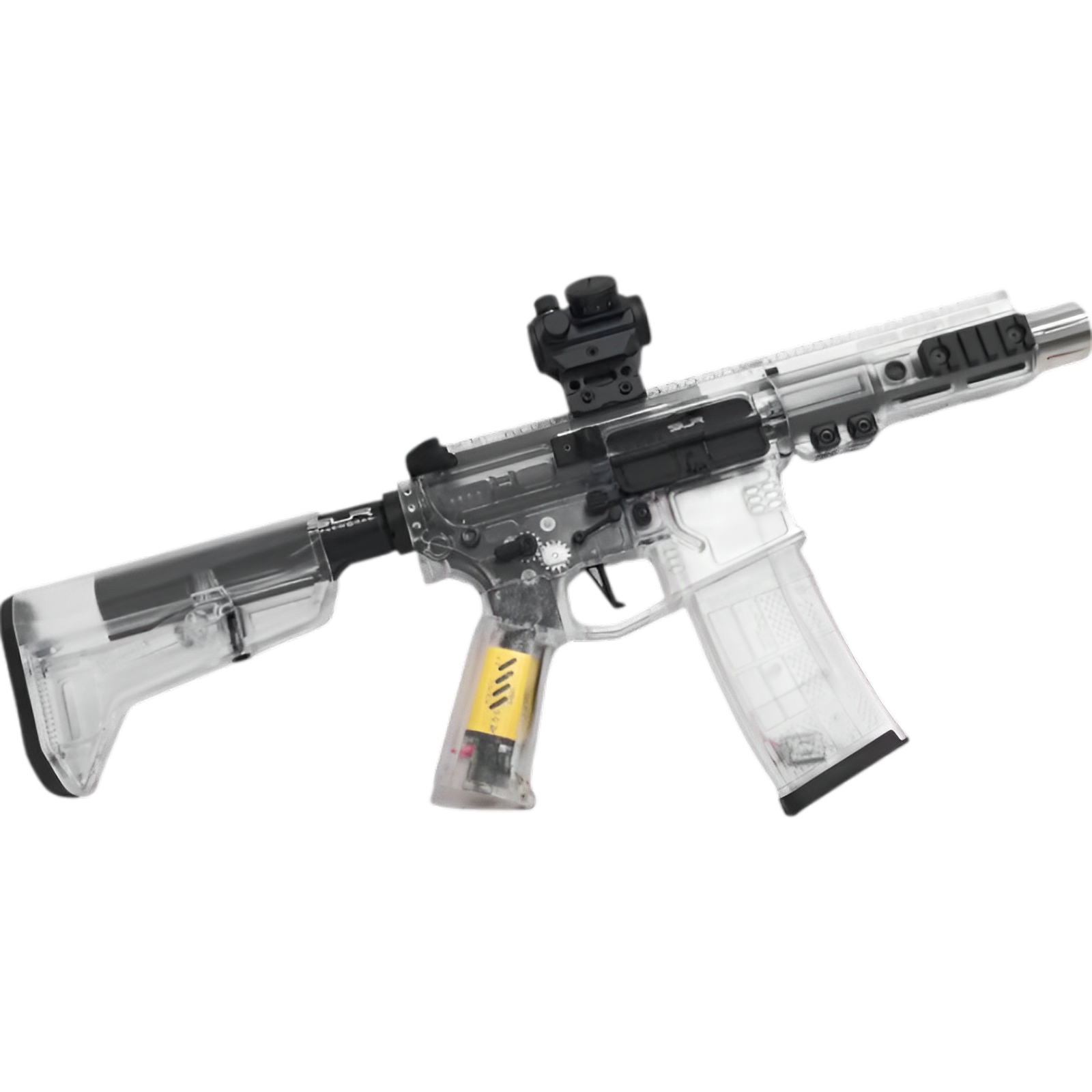 Advanced SLR 5.0 Gel Blaster with blowback, precision shooting, and reinforced nylon body for durability. Advanced SLR 5.0 Gel Blaster with blowback, precision shooting, and reinforced nylon body for durability.