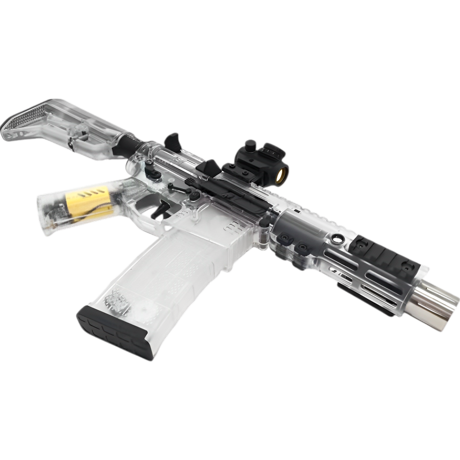 SLR 5.0 electric gel blaster with competition-grade materials, high-capacity magazine, and long-range accuracy. SLR 5.0 electric gel blaster with competition-grade materials, high-capacity magazine, and long-range accuracy.