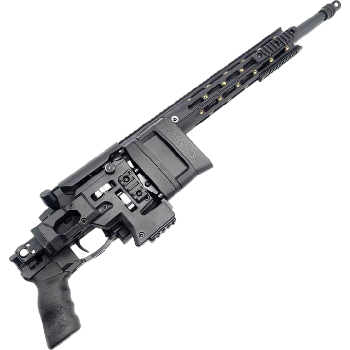 MSR black gel blaster sniper rifle with precision scope and smooth bolt-action system