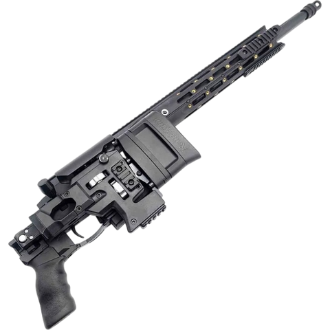 MSR black gel blaster sniper rifle with precision scope and smooth bolt-action system