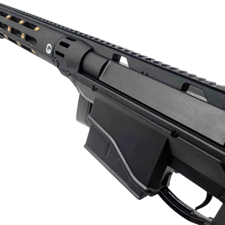 Tactical black MSR gel blaster sniper with scope and strong nylon construction