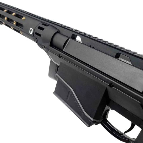 Tactical black MSR gel blaster sniper with scope and strong nylon construction